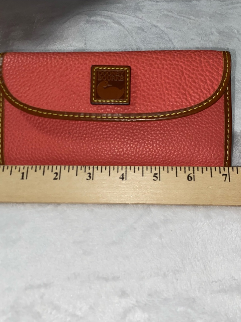 Dooney & Bourke Geranium Pebble Grain Wallet Clutch Full size